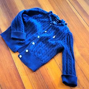 Polo button-up sweater Navy blue